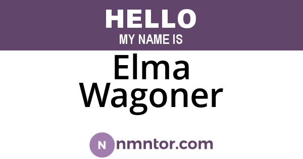 Elma Wagoner