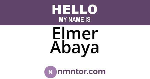 Elmer Abaya