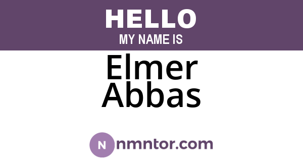 Elmer Abbas