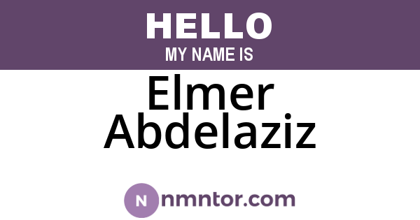 Elmer Abdelaziz