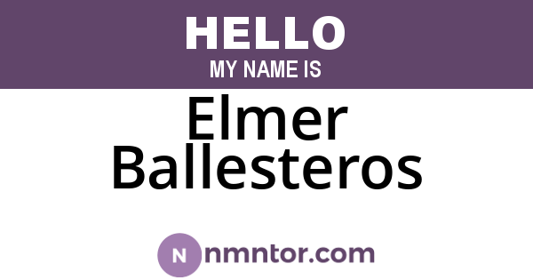 Elmer Ballesteros