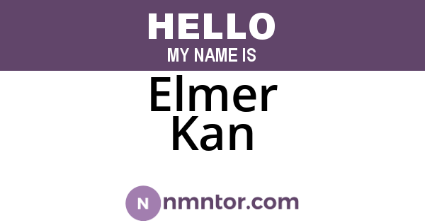 Elmer Kan