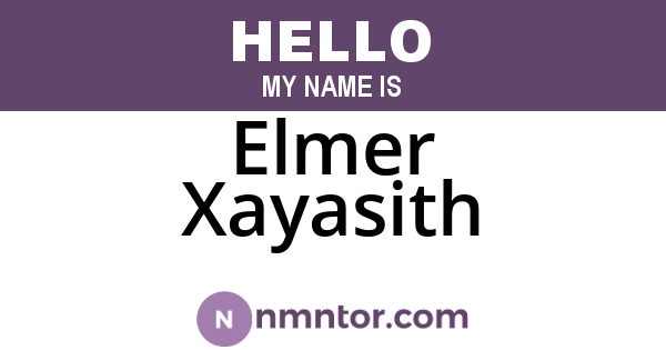Elmer Xayasith
