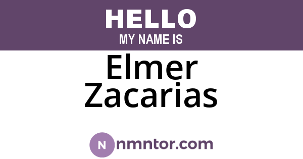 Elmer Zacarias