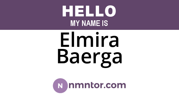 Elmira Baerga