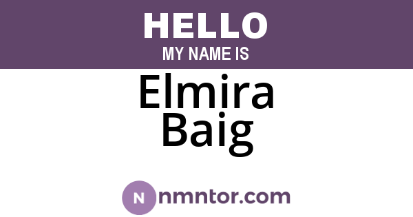 Elmira Baig