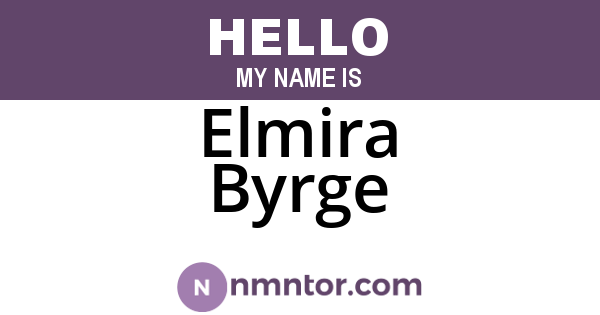Elmira Byrge