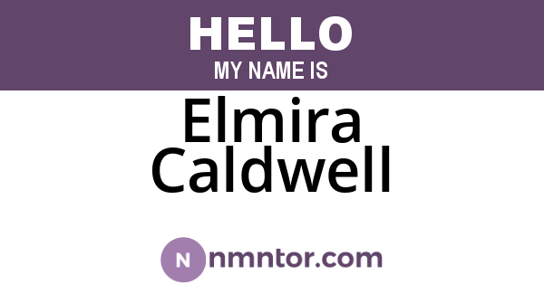 Elmira Caldwell