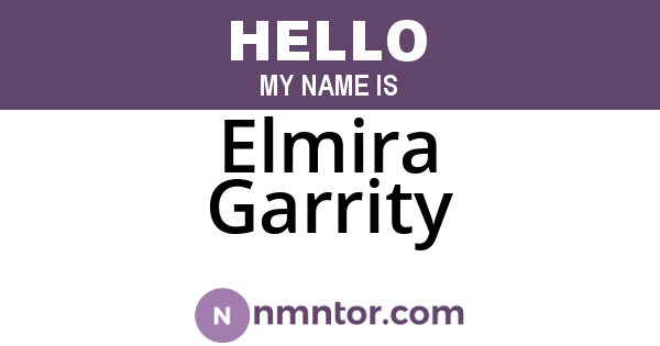 Elmira Garrity