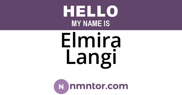 Elmira Langi