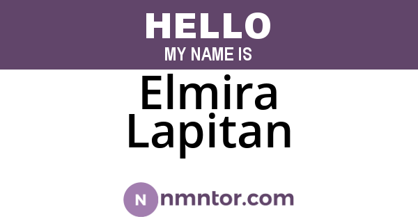 Elmira Lapitan