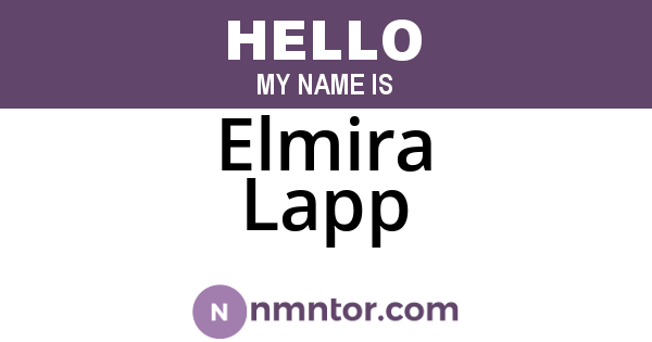 Elmira Lapp