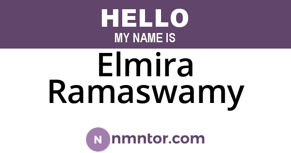 Elmira Ramaswamy