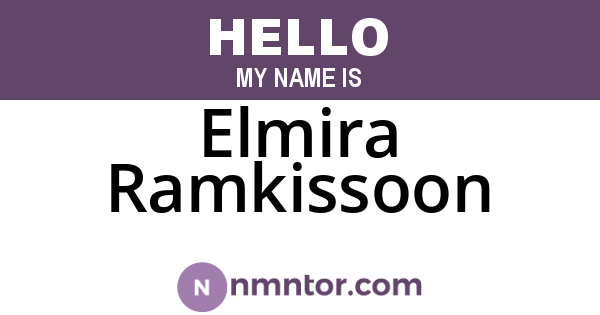 Elmira Ramkissoon