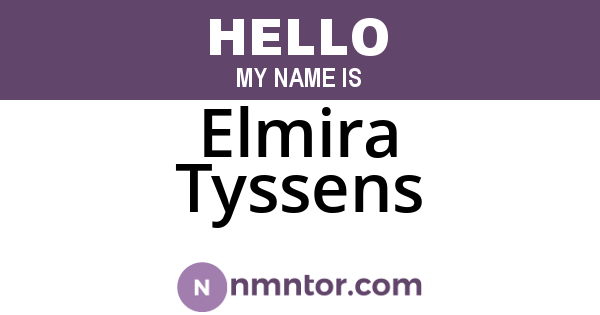 Elmira Tyssens