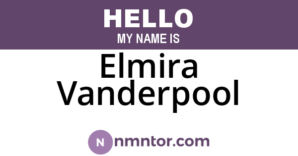 Elmira Vanderpool