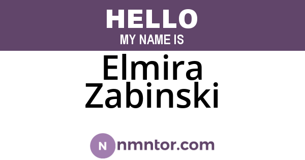 Elmira Zabinski