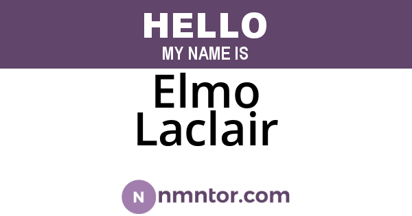 Elmo Laclair
