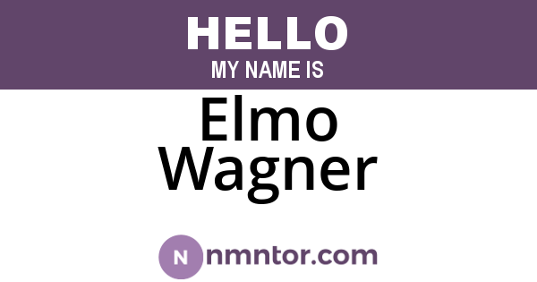 Elmo Wagner