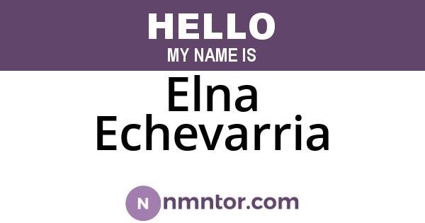 Elna Echevarria