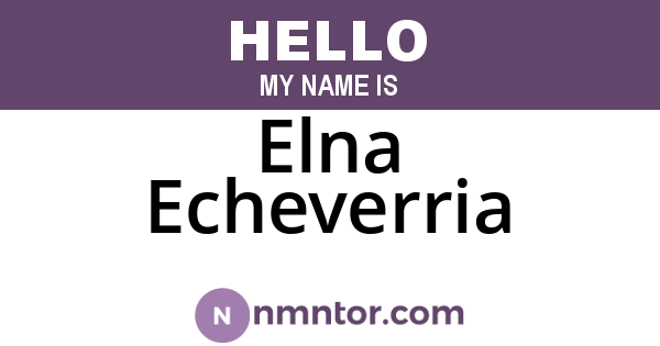 Elna Echeverria