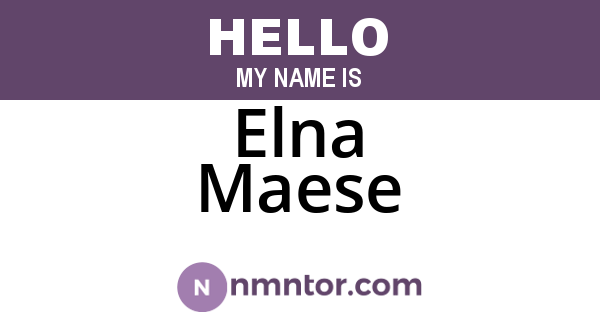 Elna Maese