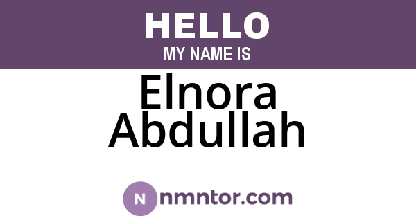 Elnora Abdullah