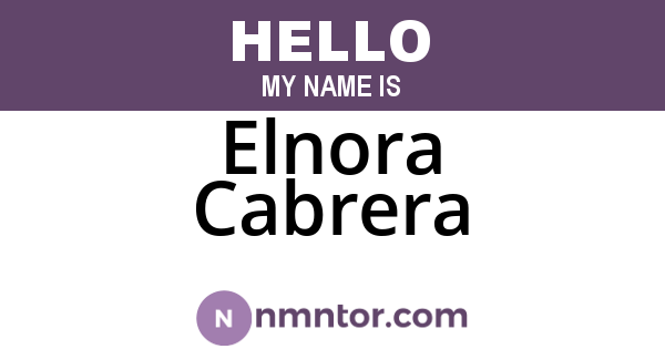 Elnora Cabrera