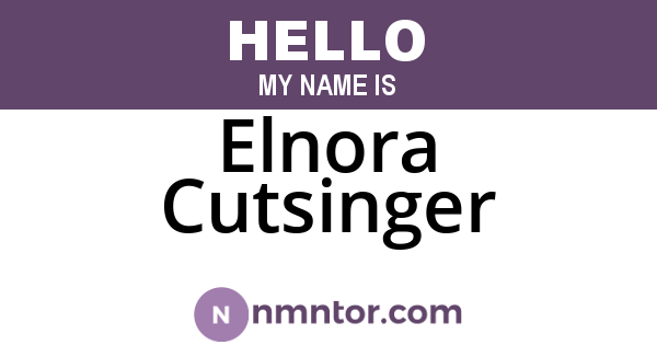 Elnora Cutsinger