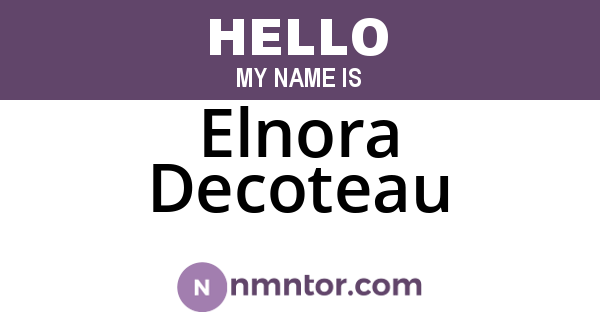 Elnora Decoteau