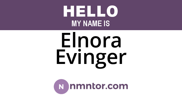 Elnora Evinger