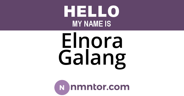 Elnora Galang