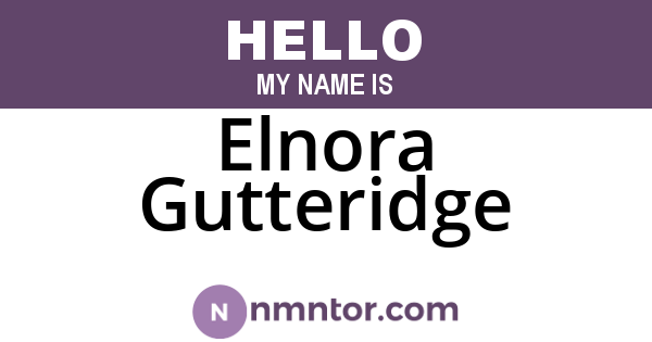 Elnora Gutteridge