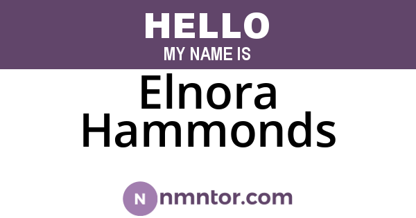 Elnora Hammonds