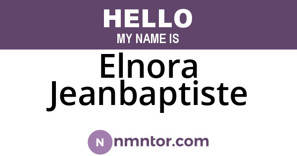 Elnora Jeanbaptiste