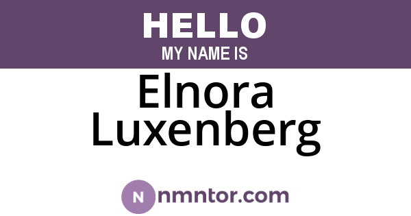 Elnora Luxenberg