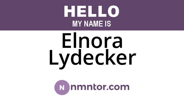 Elnora Lydecker