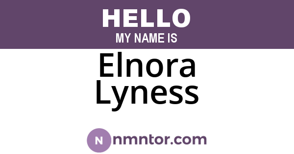 Elnora Lyness