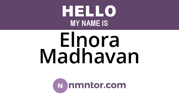 Elnora Madhavan