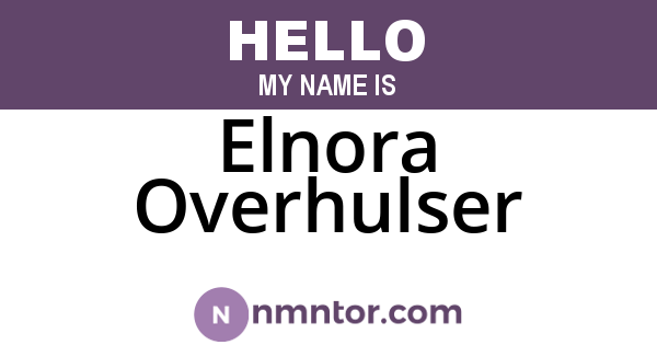 Elnora Overhulser