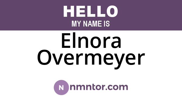 Elnora Overmeyer