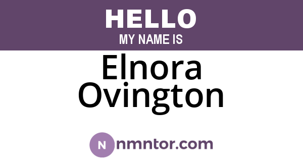 Elnora Ovington