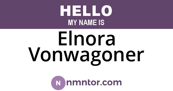 Elnora Vonwagoner