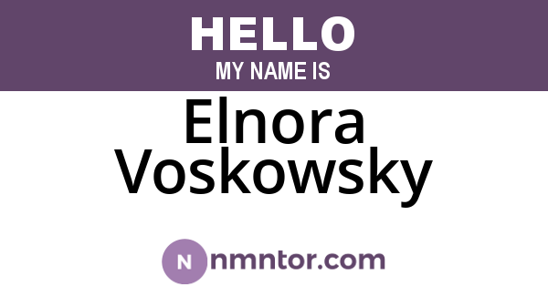 Elnora Voskowsky