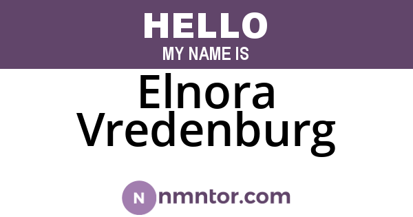 Elnora Vredenburg