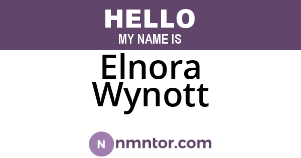 Elnora Wynott