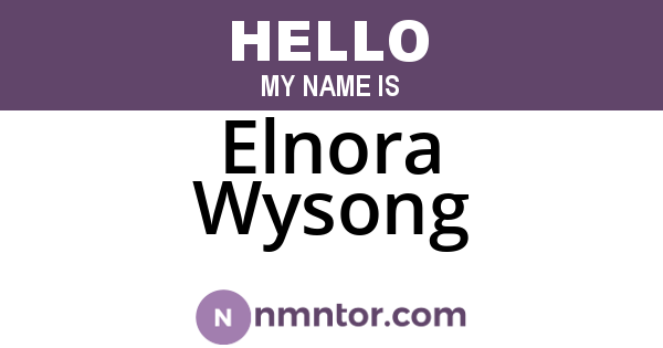 Elnora Wysong