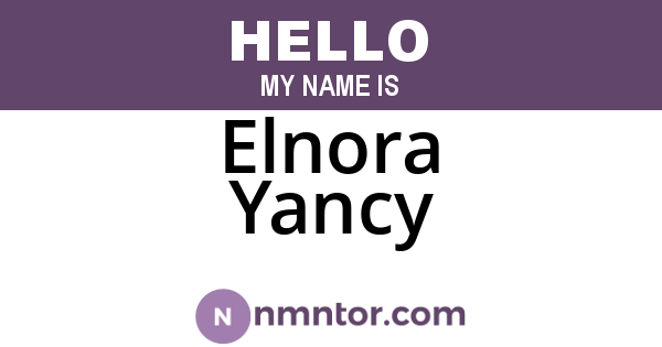 Elnora Yancy