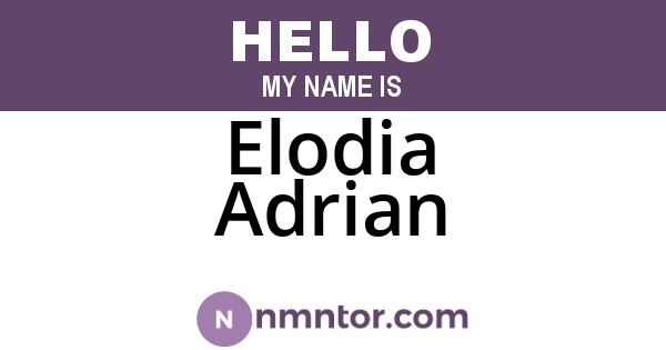 Elodia Adrian