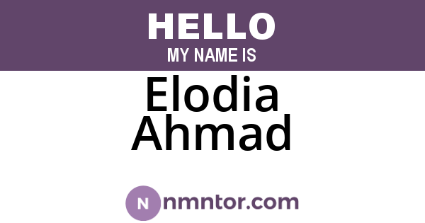 Elodia Ahmad